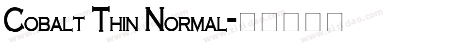Cobalt Thin Normal字体转换